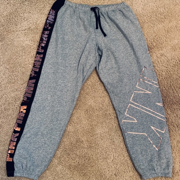 PINK Victoria's Secret Pants - Victoria’s Secret Pink bling sweatpants L